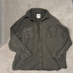 Aerie Olive Button Down Shirt